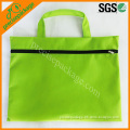Non woven document pouch with zipper